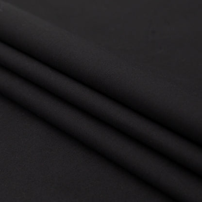 Black Stretch Cotton Poplin Folded