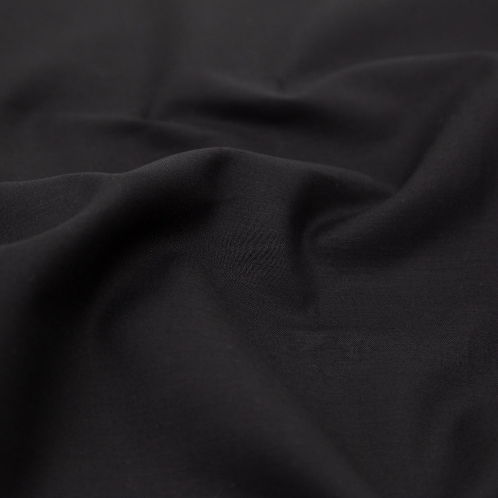 Black Stretch Cotton Poplin Detail
