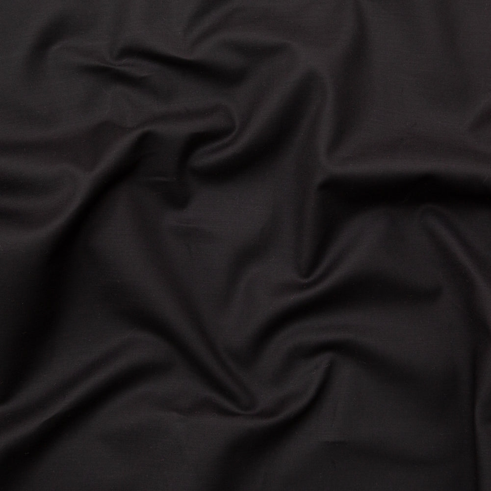 Black Stretch Cotton Poplin