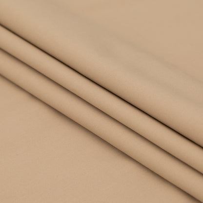 Nougat Stretch Cotton Poplin Folded