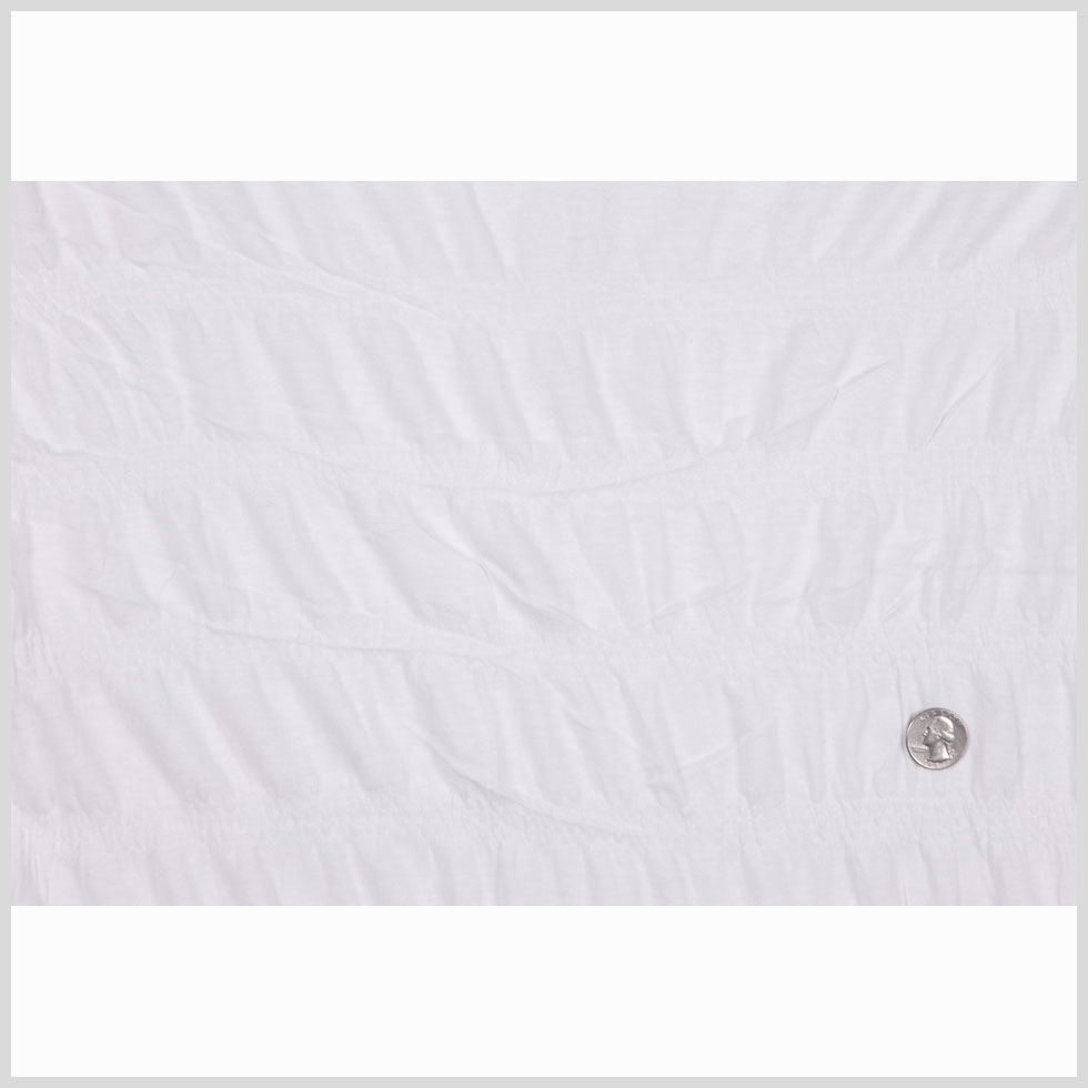 White "Ruched" Cotton-Lycra Jersey Full