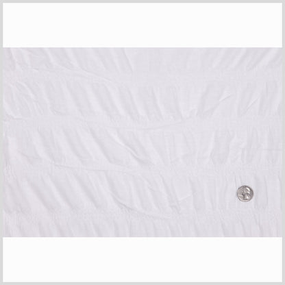 White "Ruched" Cotton-Lycra Jersey Full