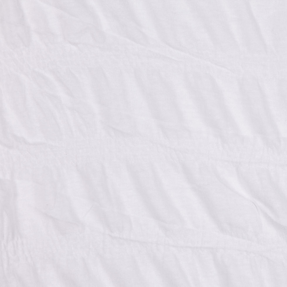 White "Ruched" Cotton-Lycra Jersey
