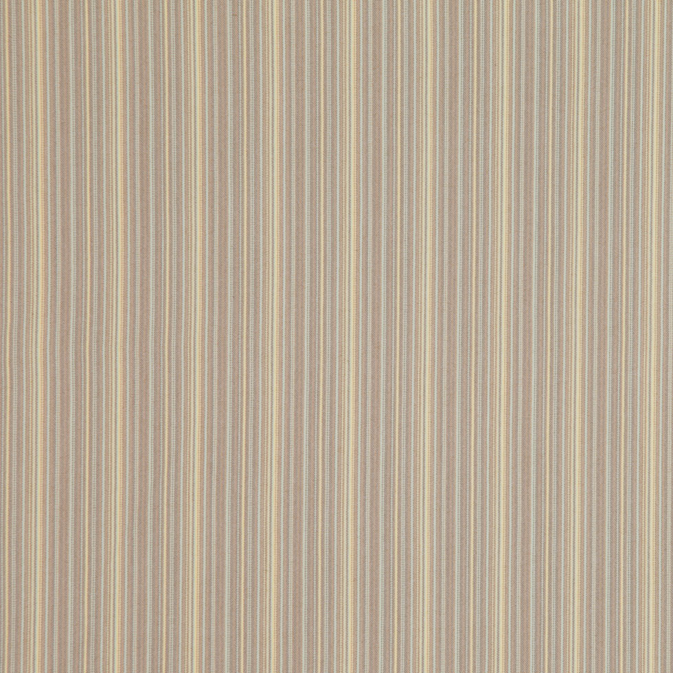 Italian Beige and Yellow Barcode Striped Stretch Cotton Suiting