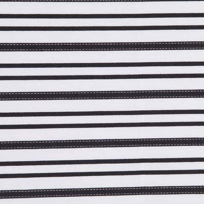 Italian Black and White Textured-Stripe Shirting