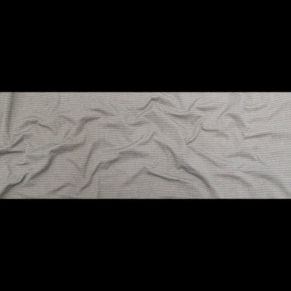 True Navy and Metallic Gold Striped Cotton Tweed Full