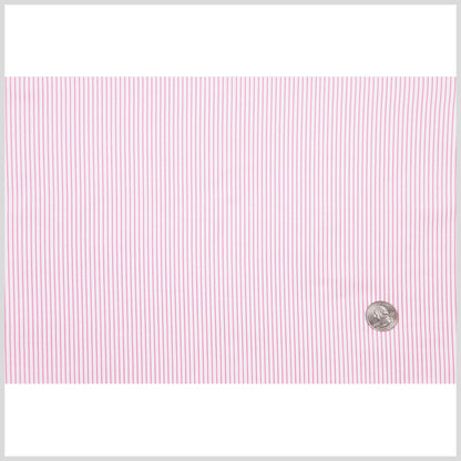 White/Pink Striped Shirting Full