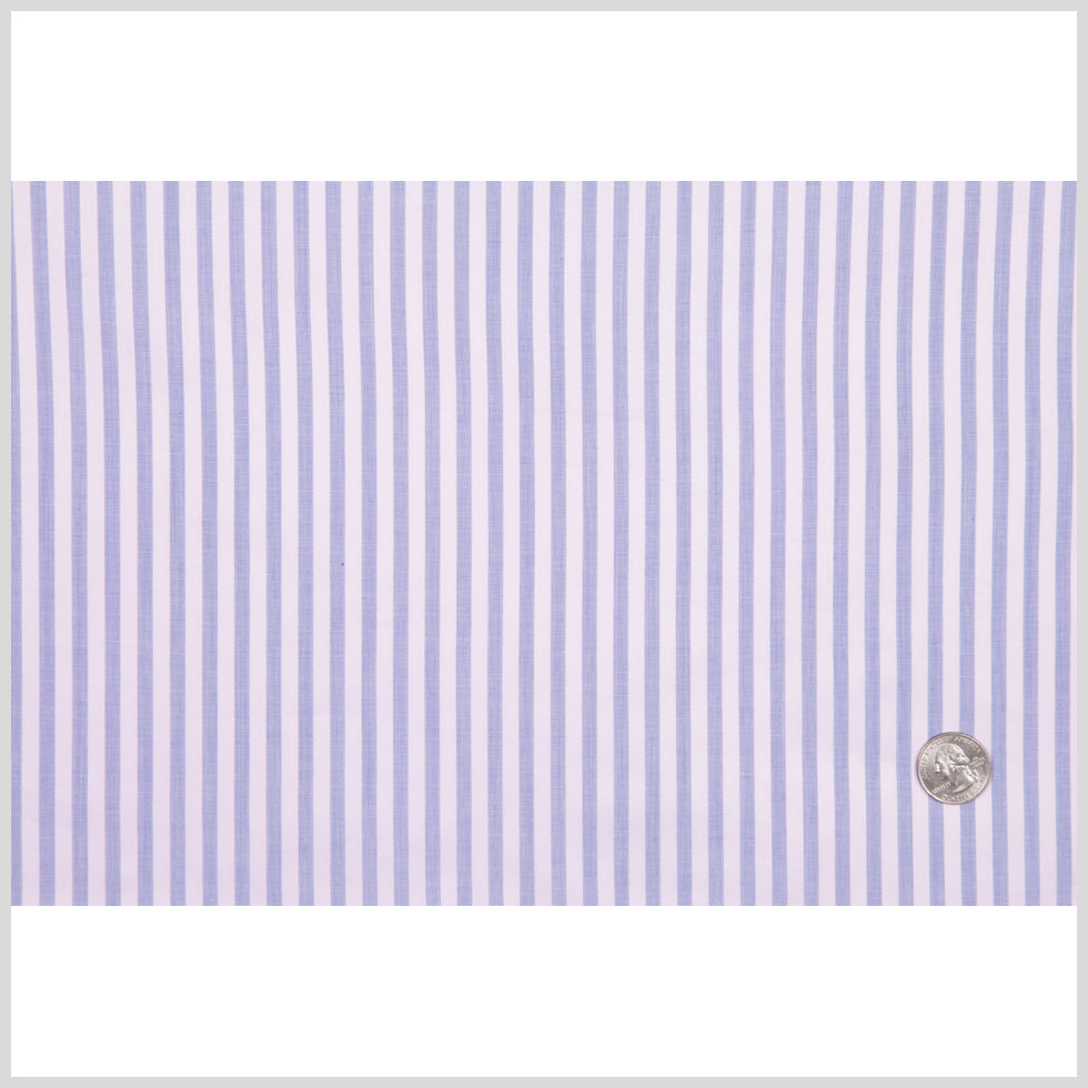 Italian Pink & Blue Striped Cotton Shirting Full