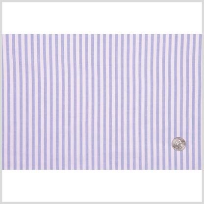 Italian Pink & Blue Striped Cotton Shirting Full