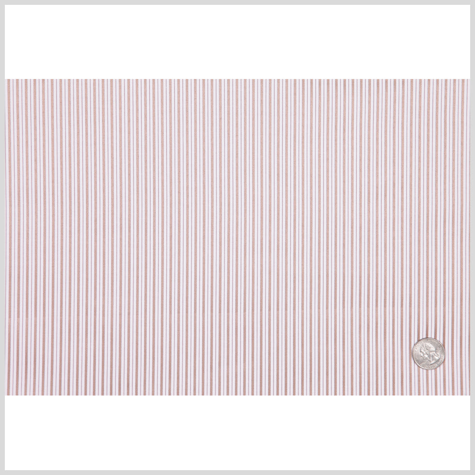 White/Beige/Red Striped Shirting Full