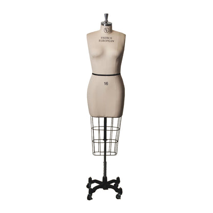 Women's Dress Form by French European - Includes Removable Arm and Arm Caps and Collapsible Shoulders - Sizes 2-20