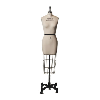 Women's Dress Form by French European - Includes Removable Arm and Arm Caps and Collapsible Shoulders - Sizes 2-20