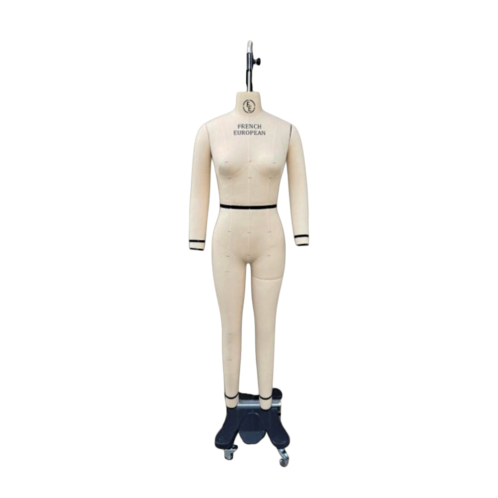 Heavy Duty Full Body Women's Dress Form by French European - Includes Hydraulic EZ Lift Stand - Sizes 2-20