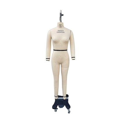 Heavy Duty Full Body Women's Dress Form by French European - Includes Hydraulic EZ Lift Stand - Sizes 2-20