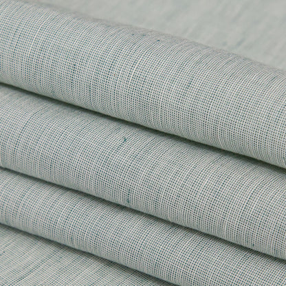 Italian Ocean Wave and White Striated Lightweight Linen Woven Folded