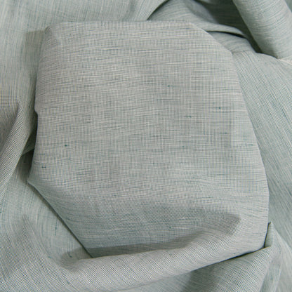 Italian Ocean Wave and White Striated Lightweight Linen Woven Detail