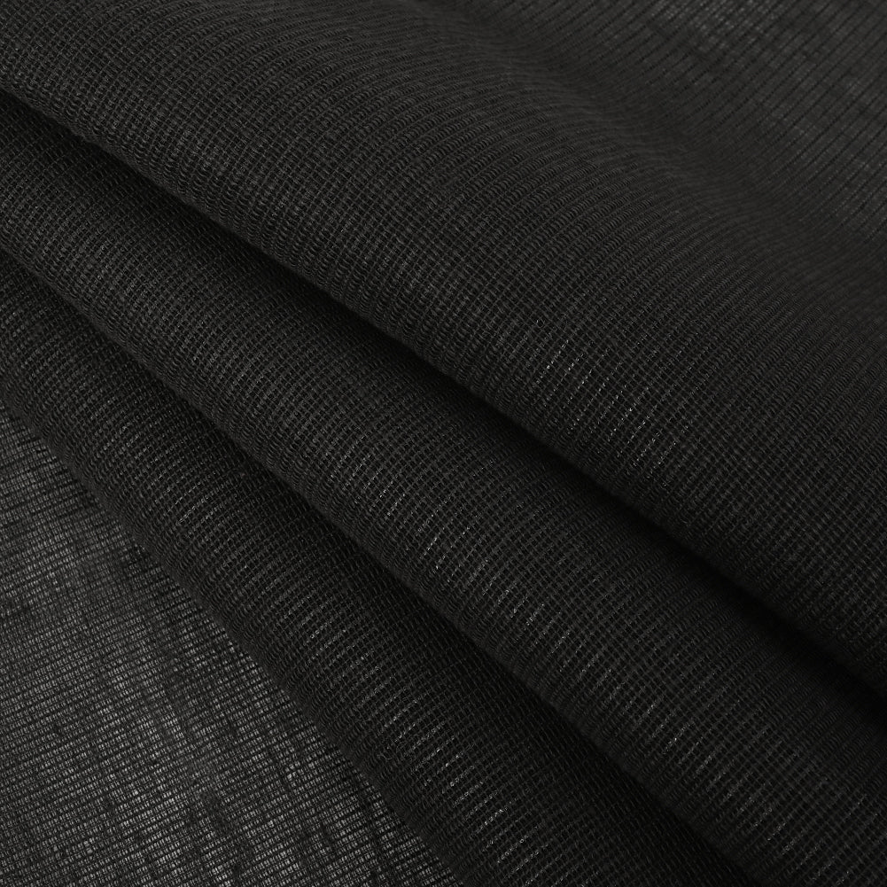 Italian Black Stiff Gazar Folded