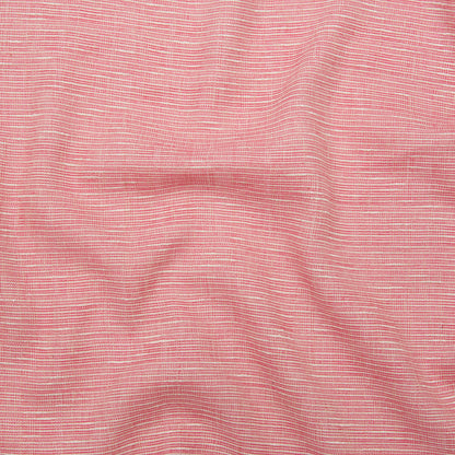 Italian Fruit Dove and Vaporous Gray Striated Linen and Rayon Woven