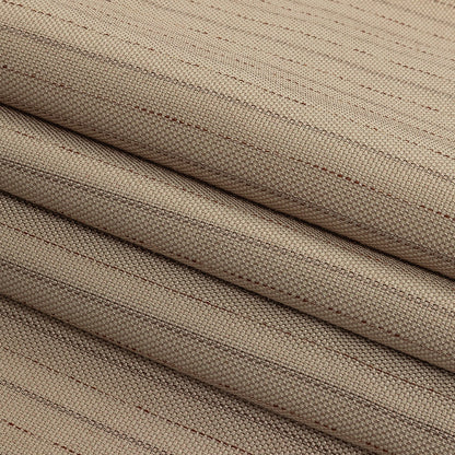 Oyster Gray and Tiramisu Striped Linen and Rayon Woven Folded