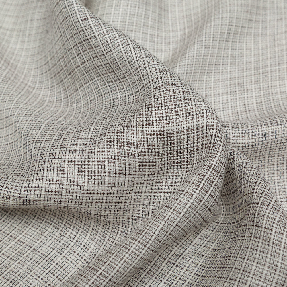 White and Black Tweed Linen Scrim Detail