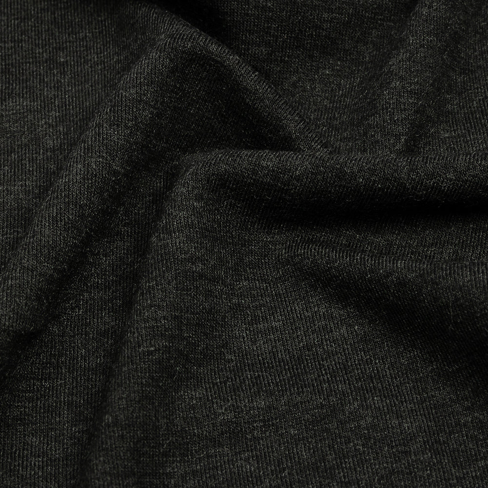 Heathered Charcoal Stretch Rayon Jersey Detail