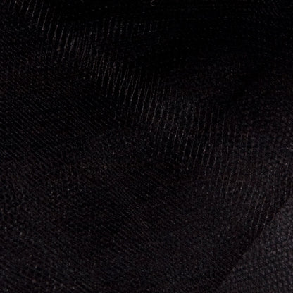Black Solid Nylon Tulle Detail