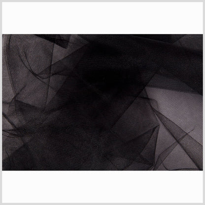 Black Solid Nylon Tulle Full