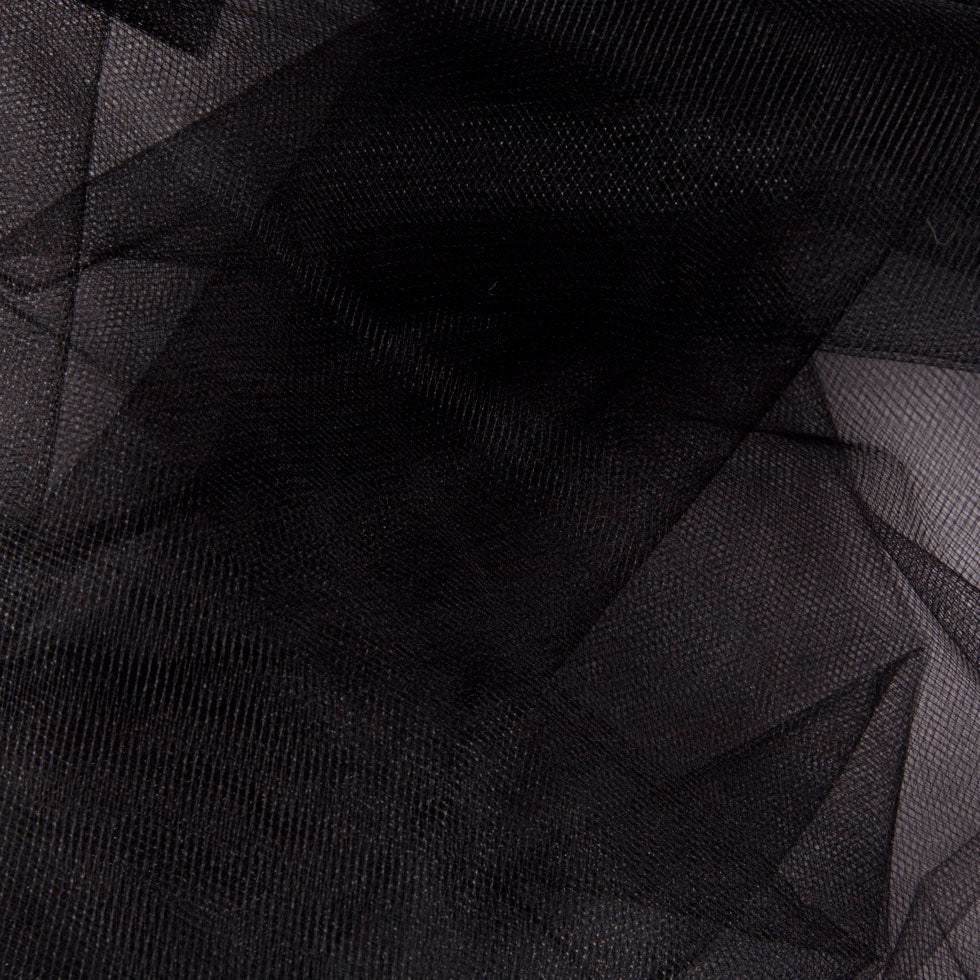 Black Solid Nylon Tulle