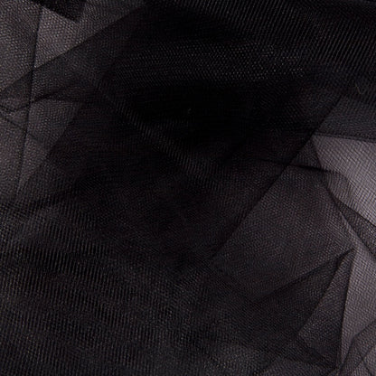 Black Solid Nylon Tulle
