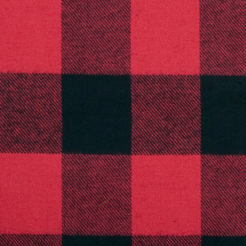 Black/Red Plaid Flannel Detail