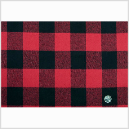 Black/Red Plaid Flannel Full