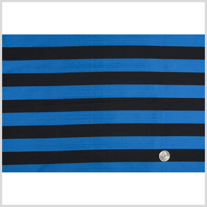 Black/Marine Awning Striped Polyester Taffeta Full
