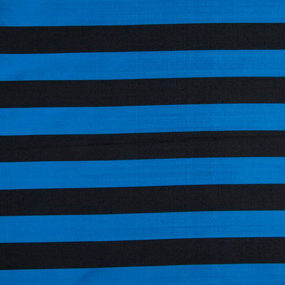 Black/Marine Awning Striped Polyester Taffeta