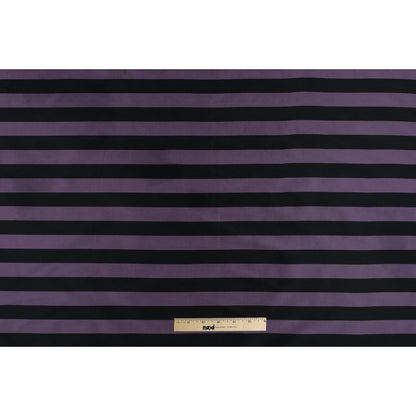 Black/Lavender Awning Striped Polyester Taffeta