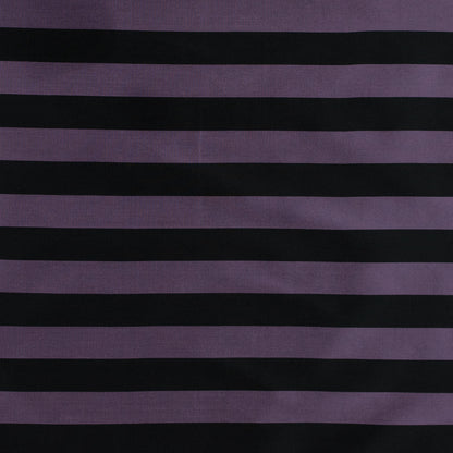 Black/Lavender Awning Striped Polyester Taffeta