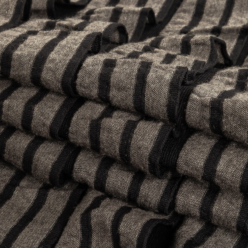 Black/Gray Jersey Stripes Folded