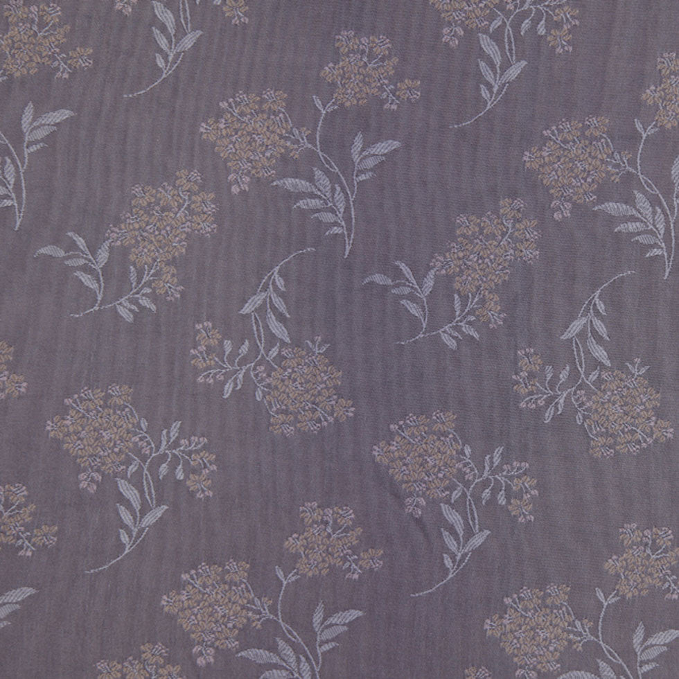 Chinois Ivory and Taupe Floral Poly Brocade