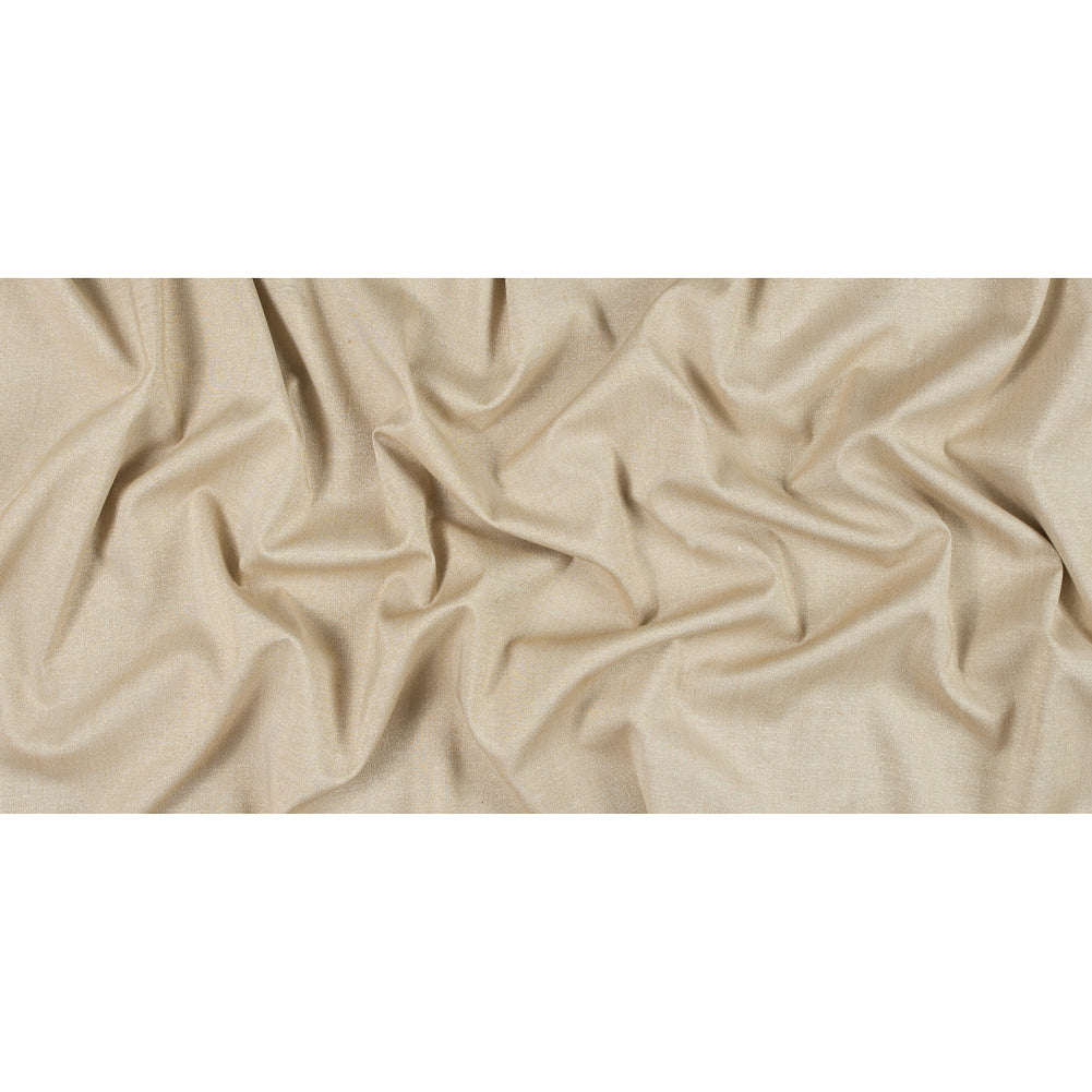 Metallic Gold and White Polyester Woven with Give Full
