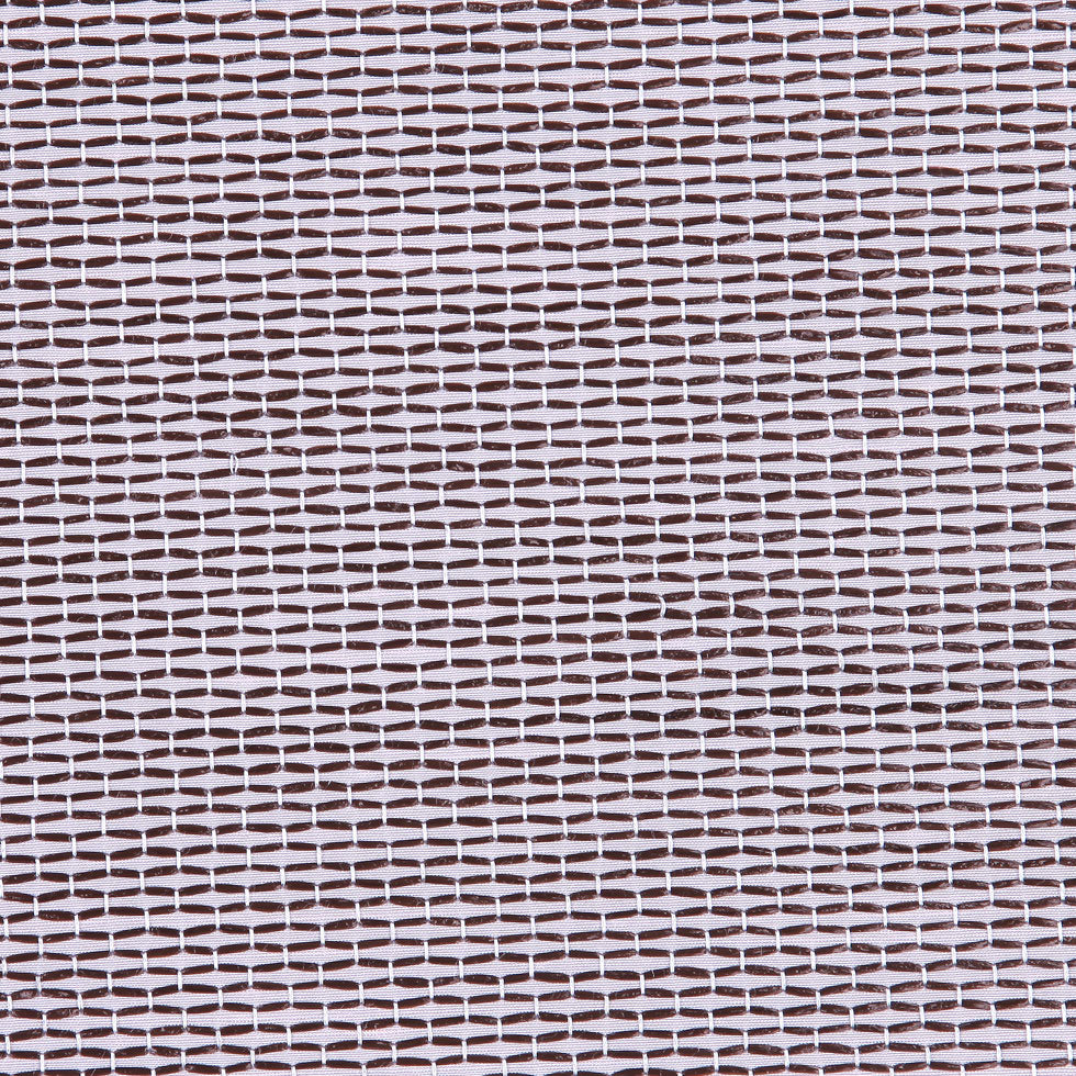 Italian Pale Pink and Chocolate Striped Polyester and Raffia Woven Detail