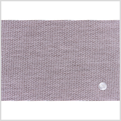 Italian Pale Pink and Chocolate Striped Polyester and Raffia Woven Full