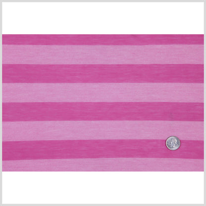 Pink and Fucshia Striped Cotton Jersey Full