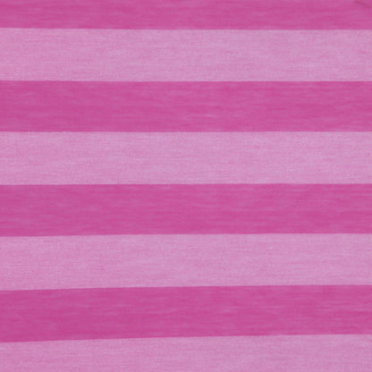 Pink and Fucshia Striped Cotton Jersey