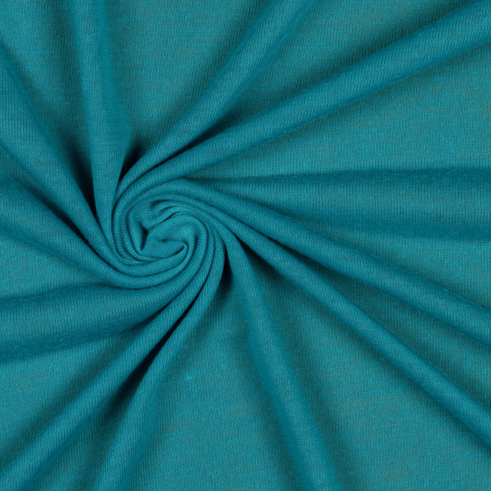Turquoise Polyester Jersey Detail