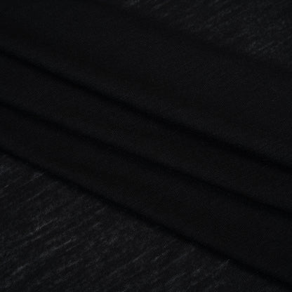 Lightweight Polyester Jersey Made in Italy - Black - Deadstock Folded