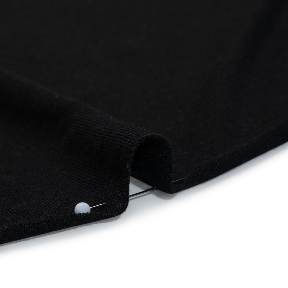 Lightweight Polyester Jersey Made in Italy - Black - Deadstock Detail