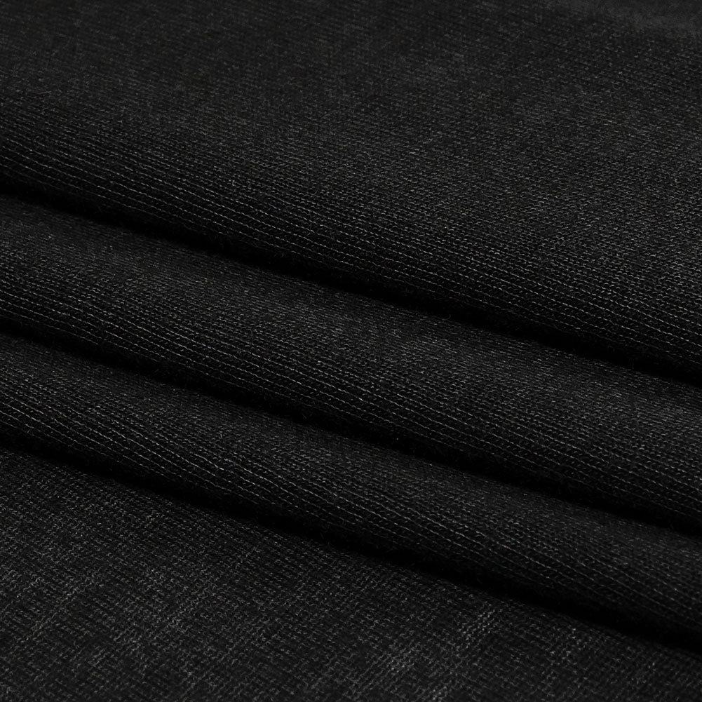 Black Polyester Lightweight Sweater Knit Folded