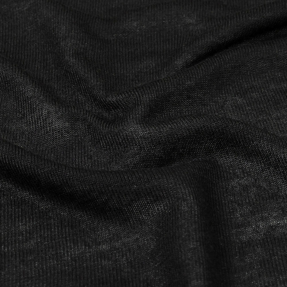 Black Polyester Lightweight Sweater Knit Detail
