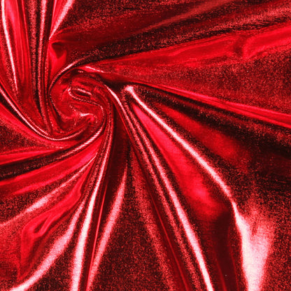 Metallic Ruby Red Polyester Spandex Detail