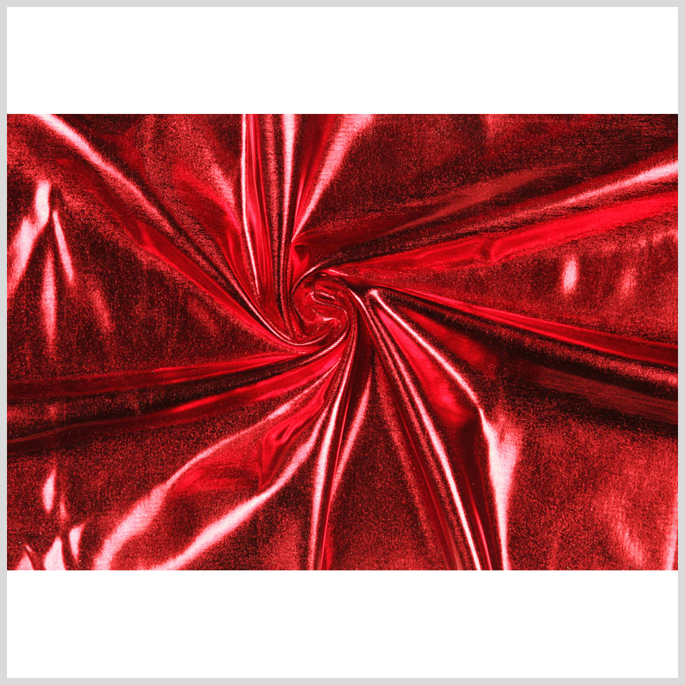 Metallic Ruby Red Polyester Spandex Full