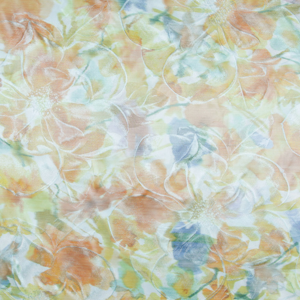 Ocean Breeze Floral Brocade Detail